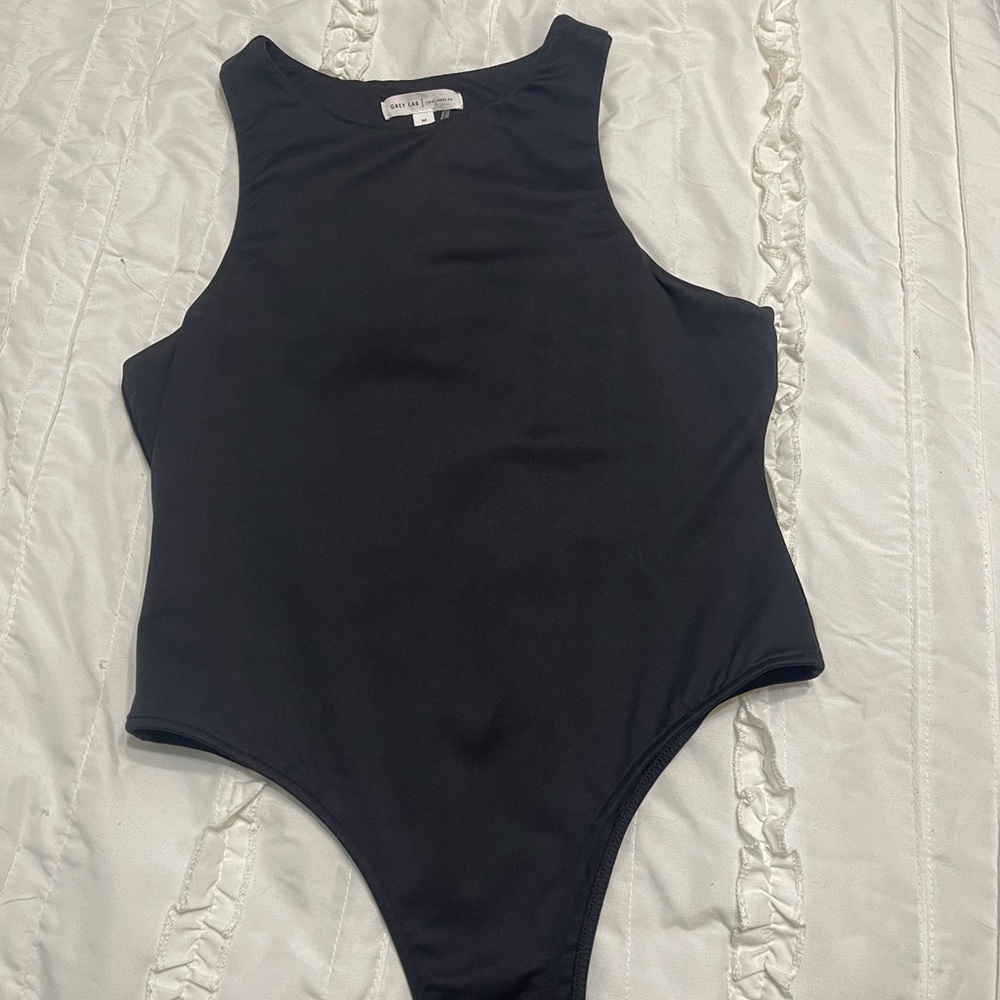 Black High-Neck Bodysuit